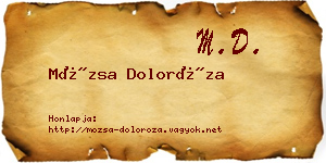 Mózsa Doloróza névjegykártya
